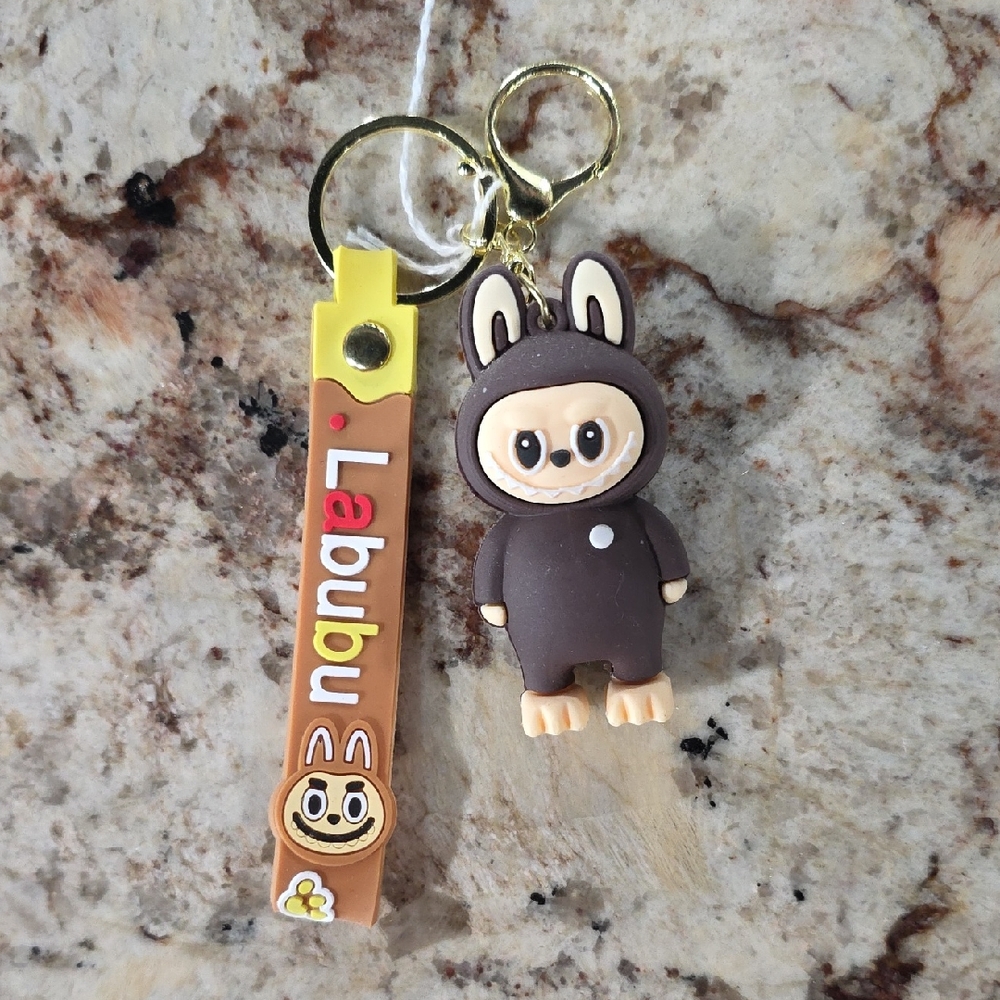 Labubu Brown Keychain with Character Charm